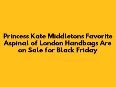 Princess Kate Middleton's Favorite Aspinal of London Handbags Are on Sale for Black Friday