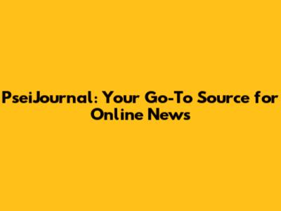 PseiJournal: Your Go-To Source for Online News