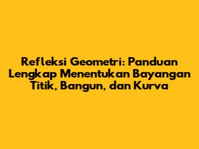 Refleksi Geometri: Panduan Lengkap Menentukan Bayangan Titik, Bangun, dan Kurva