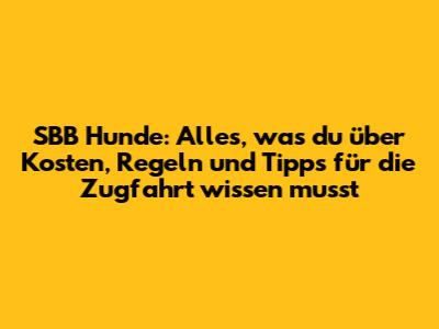 SBB Hunde: Alles, was du über Kosten, Regeln und Tipps für die Zugfahrt wissen musst
