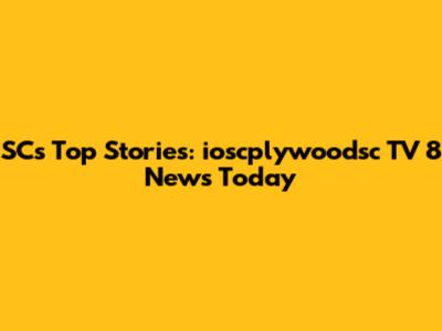 SC's Top Stories: ioscplywoodsc TV 8 News Today