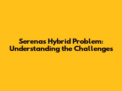 Serena's Hybrid Problem: Understanding the Challenges