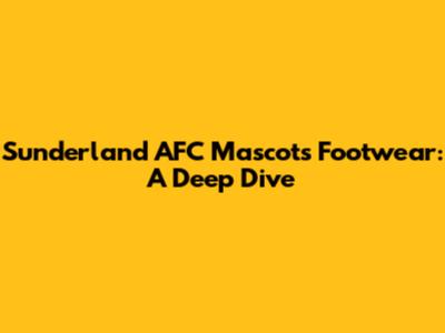 Sunderland AFC Mascot's Footwear: A Deep Dive