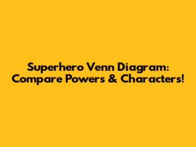 Superhero Venn Diagram: Compare Powers & Characters!