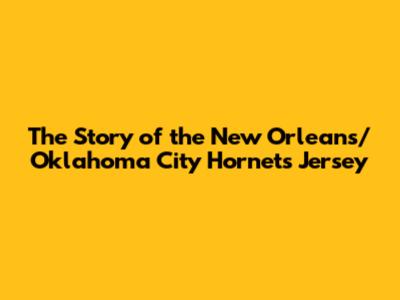 The Story of the New Orleans/Oklahoma City Hornets Jersey