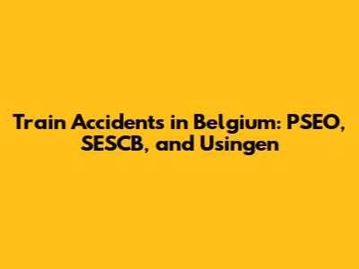 Train Accidents in Belgium: PSEO, SESCB, and Usingen