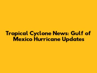 Tropical Cyclone News: Gulf of Mexico Hurricane Updates