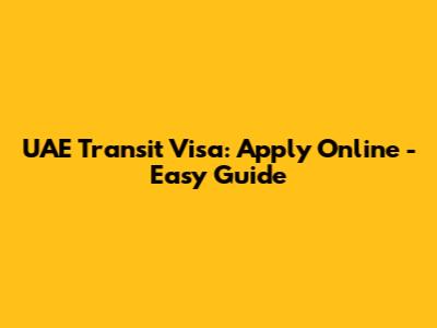 UAE Transit Visa: Apply Online - Easy Guide