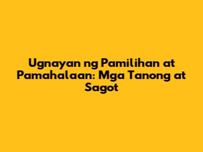 Ugnayan ng Pamilihan at Pamahalaan: Mga Tanong at Sagot