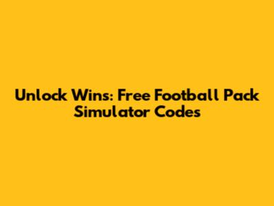 Unlock Wins: Free Football Pack Simulator Codes