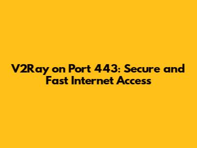 V2Ray on Port 443: Secure and Fast Internet Access