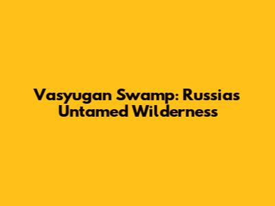 Vasyugan Swamp: Russia's Untamed Wilderness