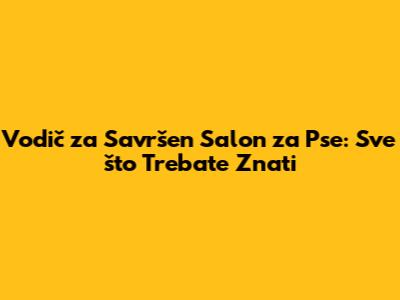 Vodič za Savršen Salon za Pse: Sve što Trebate Znati