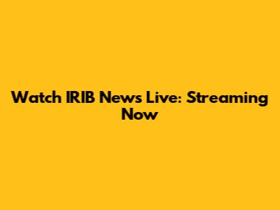 Watch IRIB News Live: Streaming Now