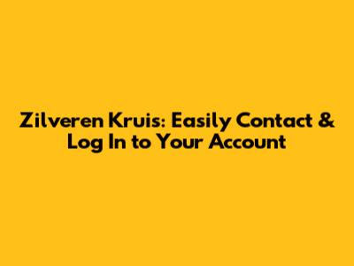 Zilveren Kruis: Easily Contact & Log In to Your Account