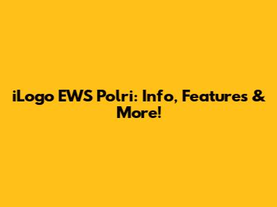 iLogo EWS Polri: Info, Features & More!