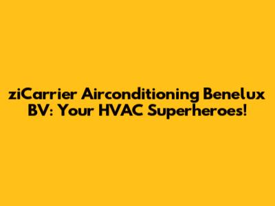 ziCarrier Airconditioning Benelux BV: Your HVAC Superheroes!